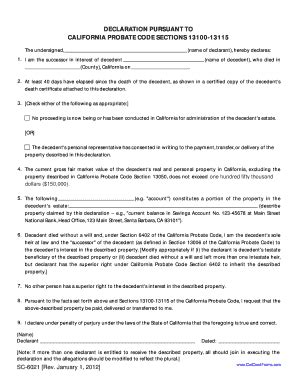 California Probate Form 13100 Printable Fill Out And Sign Printable Images