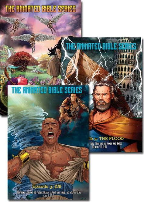 The Animated Bible Series Set Of 3 DVD Vision Video Christian