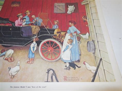 100 Original Norman Rockwell Vintage Ford Model T Litho Print Poster Super Rare Ebay