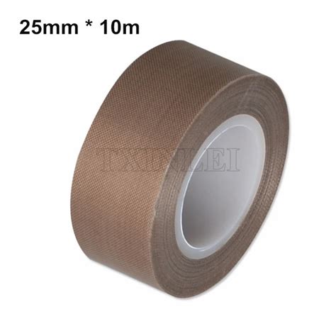 25mm10m 013mm Thickness Teflon Adhesive Tape Cloth Ptfe Hi Temp Insulate Corrosion Resistance