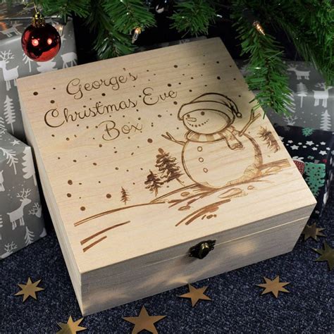 Bespoke Personalised Wooden Christmas Box Creatt