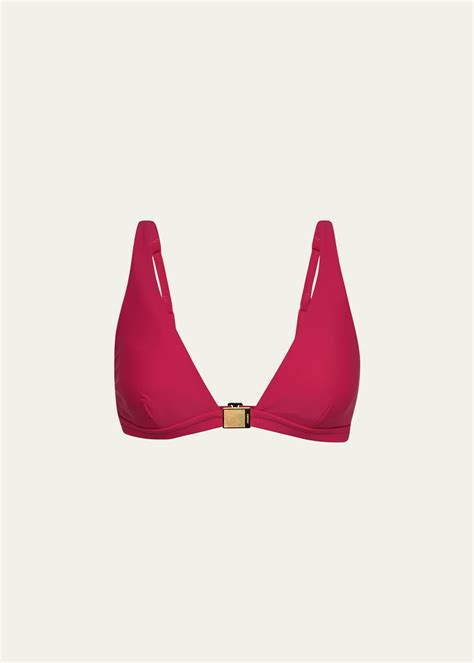 L Agence Lexie Solid Bikini Top Bergdorf Goodman