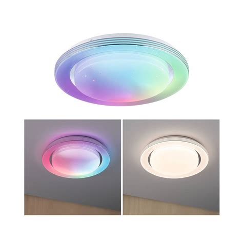 Plafonnier Paulmann Rainbow Dynamic Rgb Tunw Led W Mm Blanc Chr