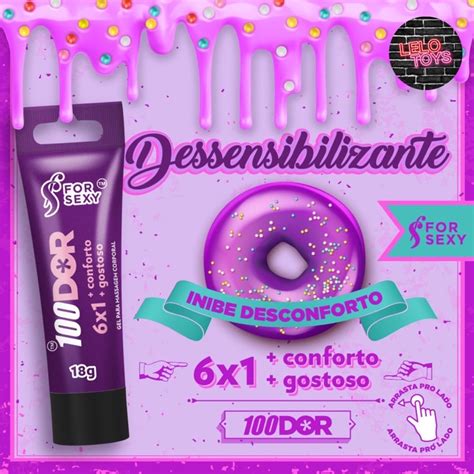 Gel Excitante DOR Dessensibilizante Esquenta Massagem Corporal DOR Anal ForSexy Shopee