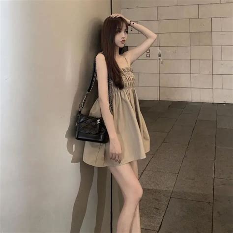 Lin Linzi Sweet Desire Style Hot Girl Sexy Tube Top Summer Sling Dress Skirt Pure Desire Pure