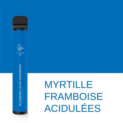 Elfbar Myrtille Framboise Puff Sans Nicotine Pas Cher Puff