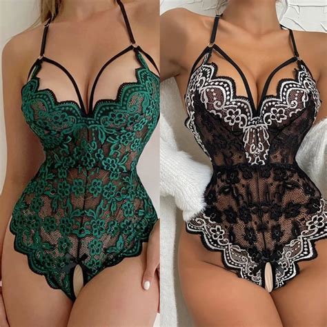 Roupa Interior Aberta Crotchless Feminina Corpo Porn Lingerie Sexy