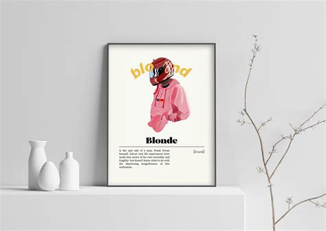Frank Ocean Blonde Poster Minimalist Music Poster Vintage Retro Art Print Custom Poster Wall Art