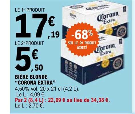 Promo Bi Re Blonde Corona Extra Chez E Leclerc Icatalogue Fr