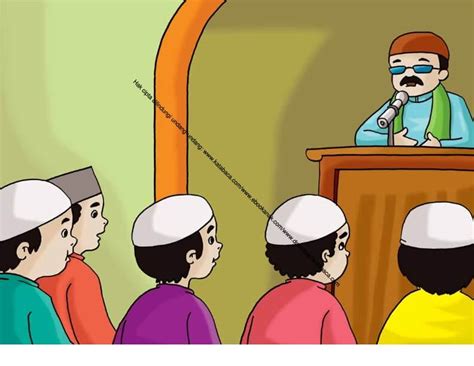 Gambar 16 Mendengarkan Khutbah Khatib Ketika Shalat Jumat Ebook Anak