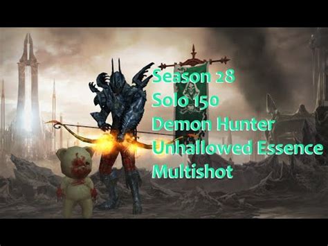 Diablo Season Solo Demon Hunter Greater Rift Unhallowed