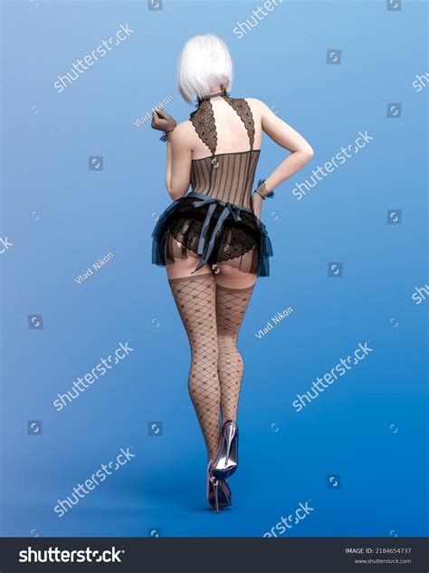 Beautiful Sexy Woman Black Lace Lingerie Stock Illustration Shutterstock