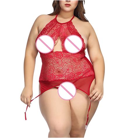 Odeerbi Women S Plus Size Lingerie Bodysuit Set Valentine S Day Fashion Plus Size Sexy Lace