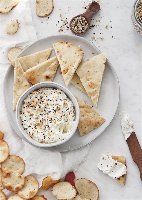 Whipped Feta And Goat Cheese Everything Bagel Dip