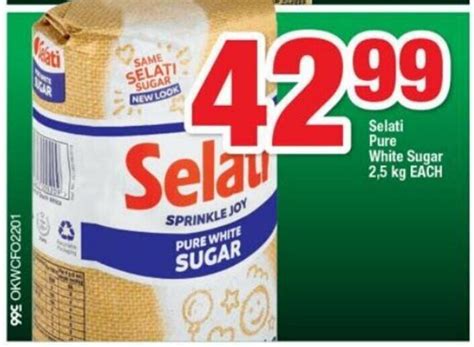 Selati Pure White Sugar 2 5kg Each Offer At OK Foods