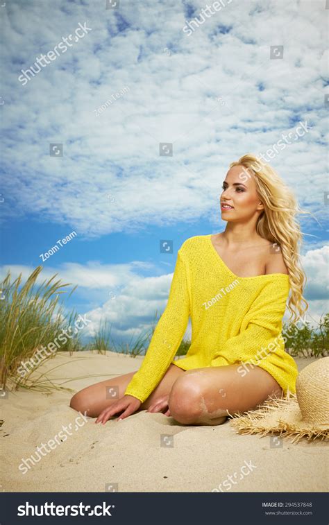 Sexy Blonde Girl On Summer Beach Stock Photo 294537848 Shutterstock