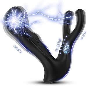 Amazon Anal Prostate Vibrating Massager With Electric Shock Anal Butt Plug Male Sex Toy