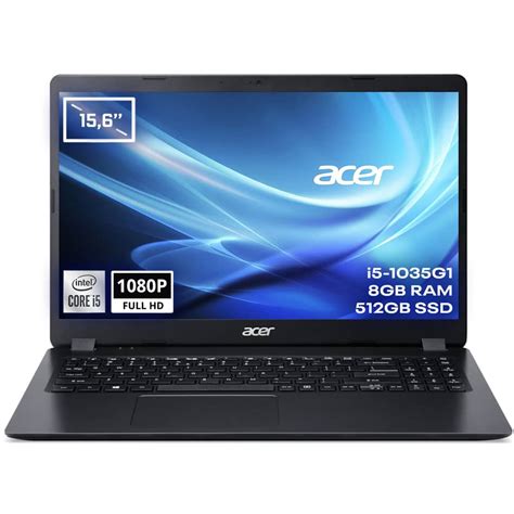 Acer Extensa 15 Ex215 52 531x Intel Core I5 1035g1 8gb 512gb Ssd 156