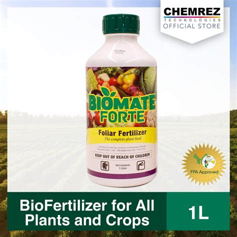 Biomate Forte Foliar Fertilizer Concentrate L Natural Fertilizer