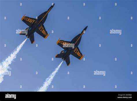 Blue Angels Flying in Formation Stock Photo - Alamy