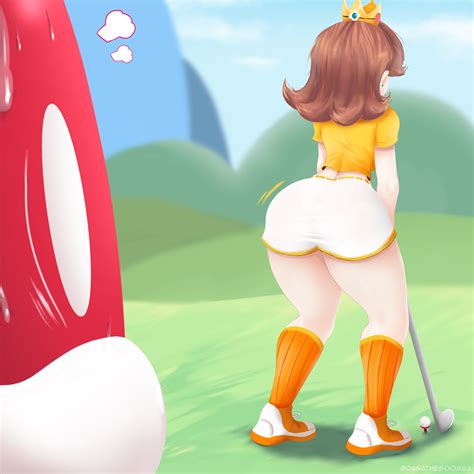 Rule 34 Ass Big Ass Bob Omb Brown Hair Crown Danathegoomba From Behind Golf Golf Ball Golf