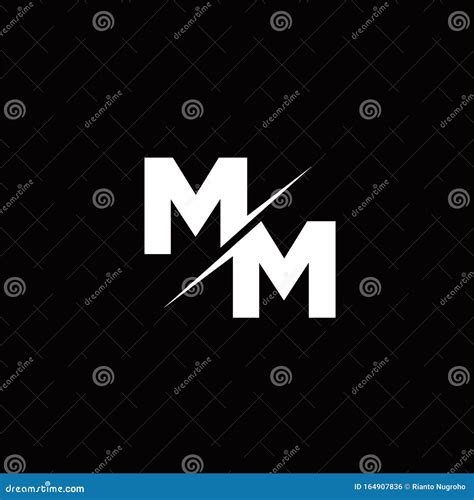 MM Logo Letter Monogram Slash With Modern Logo Designs Template Stock