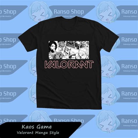 Jual Kaos Valorant Game Manga Style Baju Game Valorant T Shirt Game