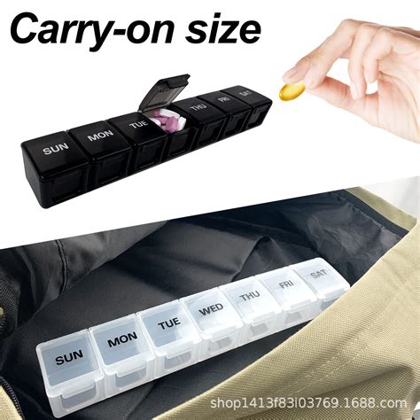 Weekly Pill Organizer Travel 7 Day Pill Container Minder Box Case With