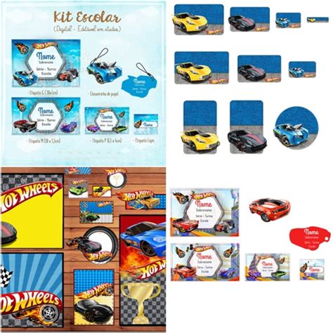 Etiqueta Escolar Hot Whells Arquivo Digital Elo