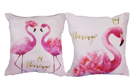 Amazon Iuocfer Watercolor Pink Flamingos Throw Pillow Covers X