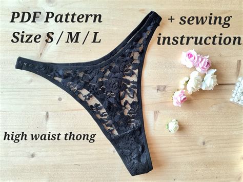 Panties Pattern High Waist Thong Easy Pattern Pdf Instruction S M L Etsy