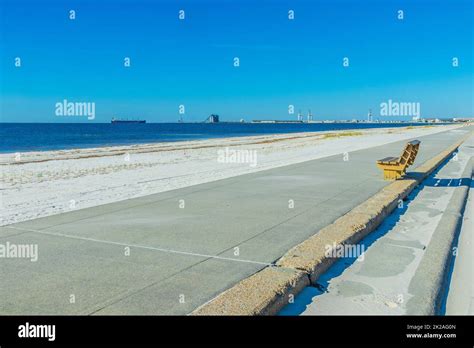 Beach View In Biloxi Mississippi Stock Photo Alamy