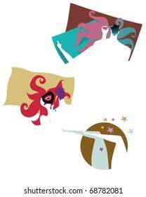 Vector Illustration Showing Couples Having Sex Stock Vector Royalty Free 68782081 Shutterstock