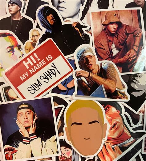 Eminem Inspired Stickers Set Of 10 15 Or 20 Random Lot Slim Shady Etsy