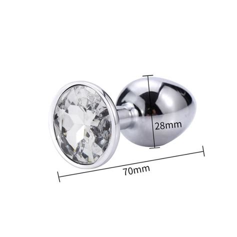 Plug Anal En Acier Inoxydable Lisse Jouets Sexuels Queue En Acier Inoxydable Cristal Bijoux