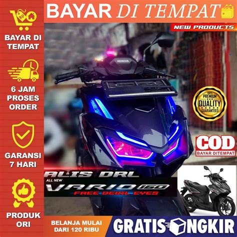 Jual Lampu Alis Drl New Vario 160 Bonus Devil Eyes Aksesoris Motor