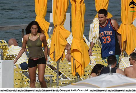 Lourdes Leon Wears A Yellow Bikini At Miami Set 1