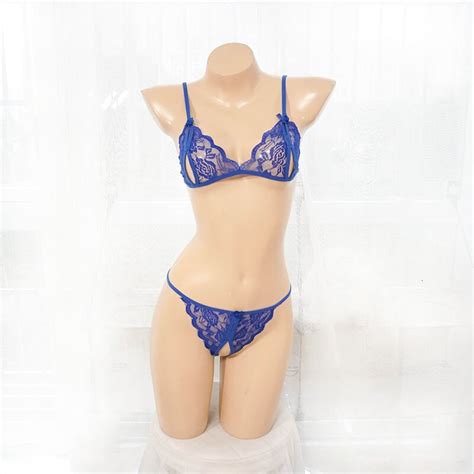 Jual Preorder Women S Erotic Lingerie Transparent Crotchless Lace Sexy