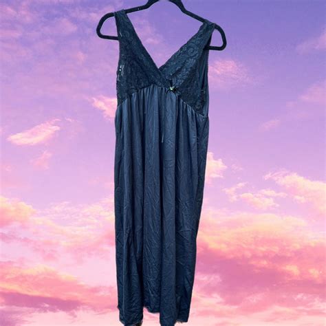 BLACK LINGERIE SLIP DRESS Vintage Black Lingerie Depop