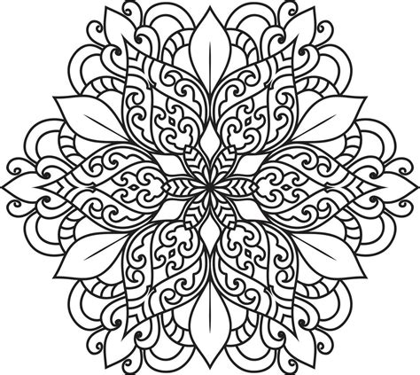 Outline Mandala Vector 12232239 Vector Art at Vecteezy