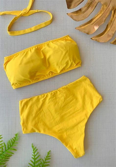 BIQUINI HOT PANT AMARELO Kariocas