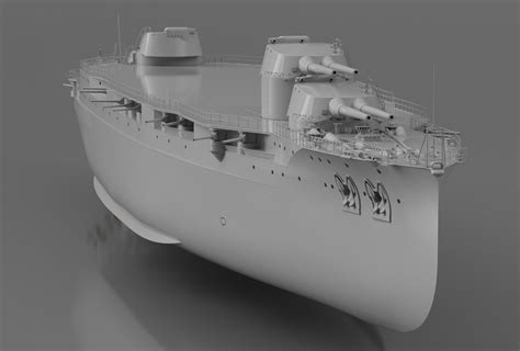 Battleship Bretagne France 3d Realisation 1200 Scale Page 4