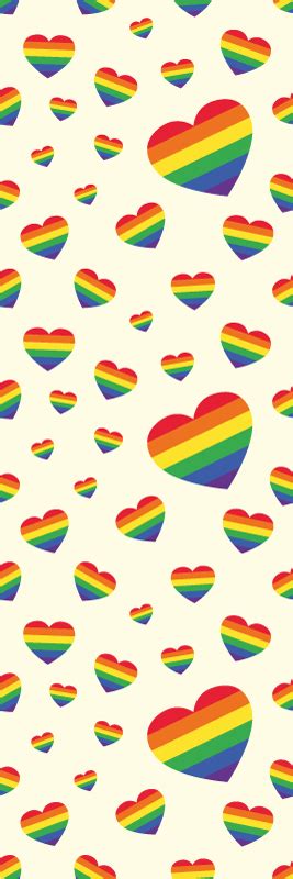 Papel pintado para salón Orgullo gay plano en forma de corazón TenVinilo