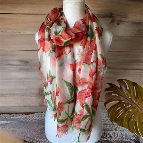 Peach Merino Wool Scarf - Alchemy Story