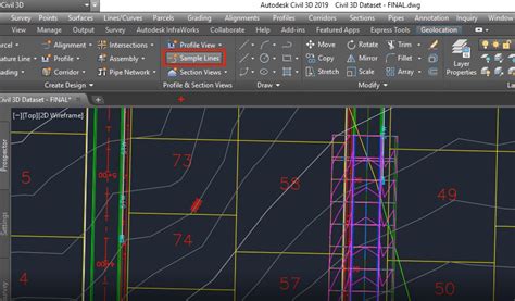 How To Create Sample Lines And Cross Sections In Civil D