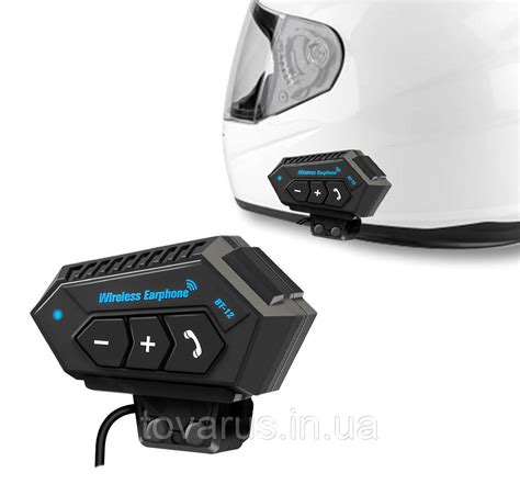 Bluetooth гарнитура для шлема BT12 500mAh IP67 Мото блутуз гарнитура ...