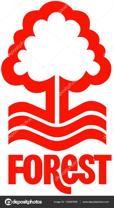 The Emblem Of The Football Club Nottingham Forest England Stock