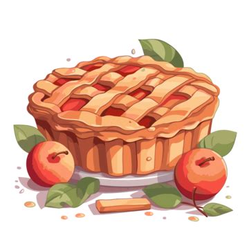 Tarte Aux Pommes Clipart Dessin Animé Tarte Aux Pommes Gâteau Et Pommes