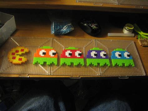 Pacman Ghoast As Tmnt Perler By Ndbigdi Diy Perler Beads Perler