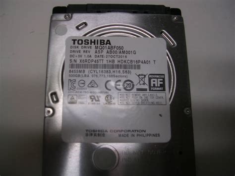 Yahoo!オークション - ハードディスク【TOSHIBA 東芝 MQ01ABF050 500G...